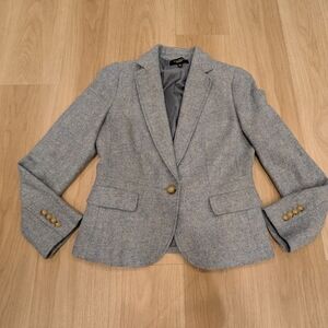 Talbots Wool Blend Blue/Grey Blazer Size 8